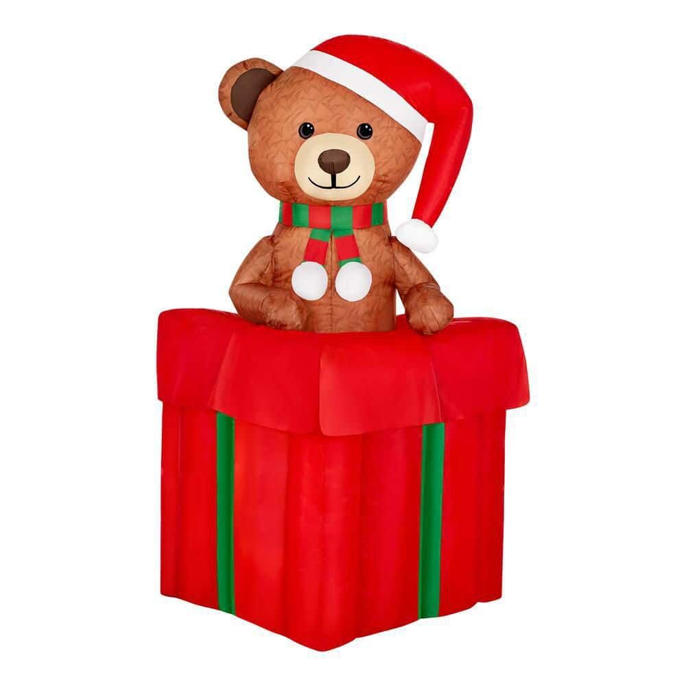 4.5 ft Animated LED Teddy Bear in Gift Box