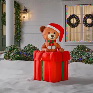 4.5 ft Animated LED Teddy Bear in Gift Box