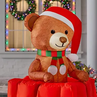 4.5 ft Animated LED Teddy Bear in Gift Box