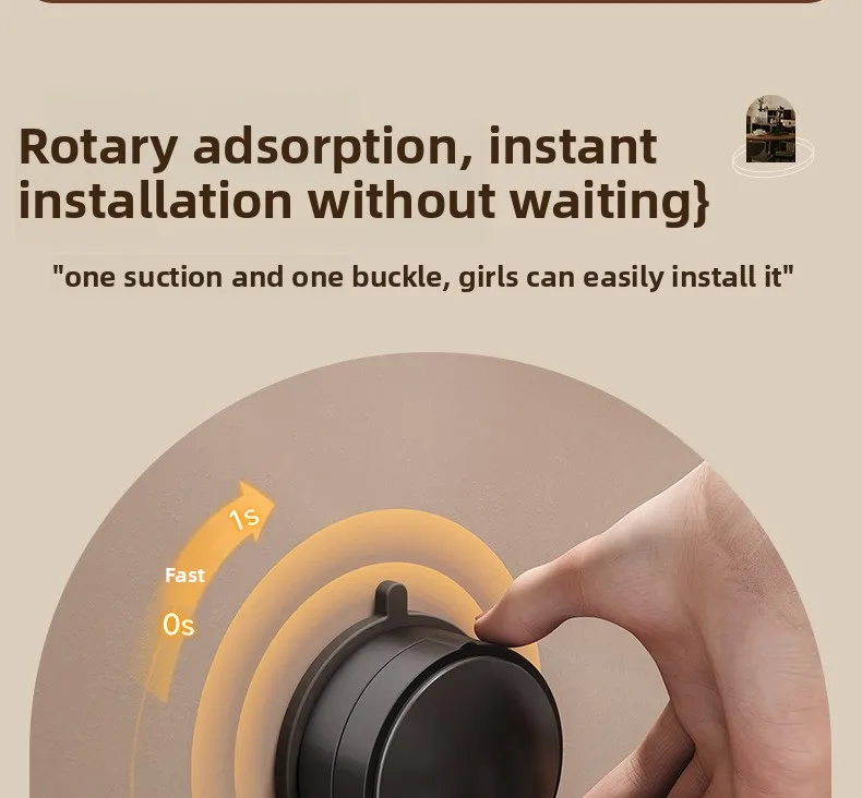 40/50cm Walnut Suction Cup Bathroom Shelf No-Drill Heavy Duty Storage Rack Over Faucet Sink Rack Wall-Mounted Bathroom Accessori