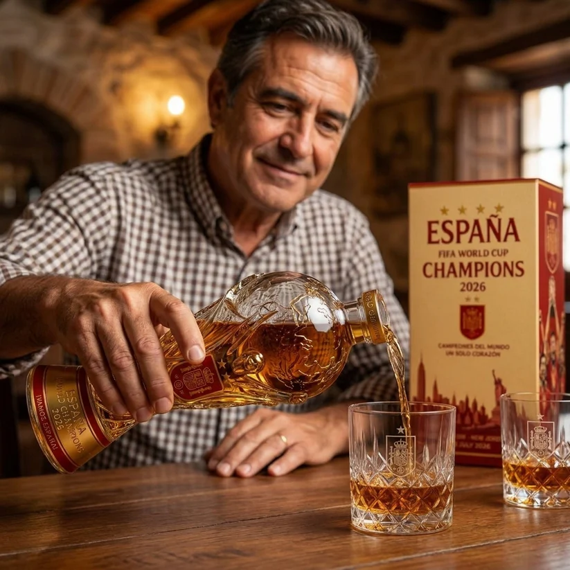 Spain World Cup 2026 Champions Limited Edition Whiskey Bottle