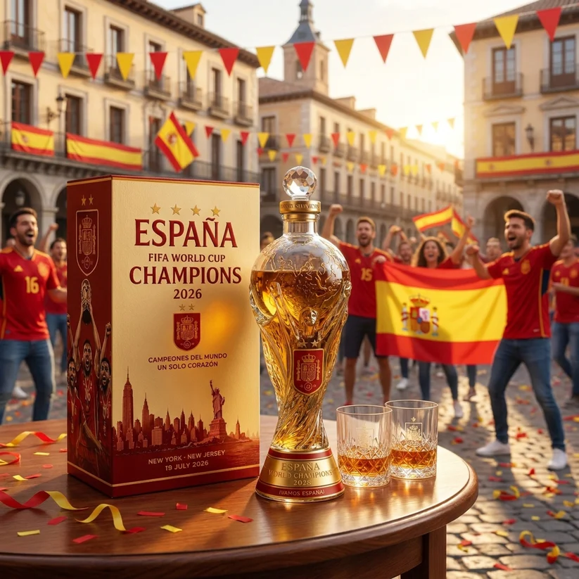 Spain World Cup 2026 Champions Limited Edition Whiskey Bottle
